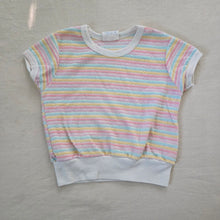 Load image into Gallery viewer, Vintage Pastel Striped Terrycloth Shirt 2t
