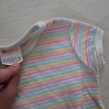 Load image into Gallery viewer, Vintage Pastel Striped Terrycloth Shirt 2t
