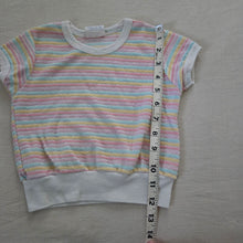 Load image into Gallery viewer, Vintage Pastel Striped Terrycloth Shirt 2t
