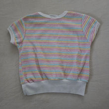 Load image into Gallery viewer, Vintage Pastel Striped Terrycloth Shirt 2t
