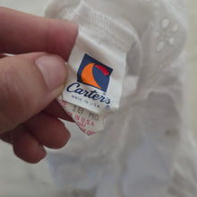 Load image into Gallery viewer, Vintage White Eyelet Bubble Romper 6-12 months
