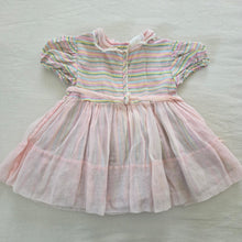 Load image into Gallery viewer, Vintage 50s/60s Dainty Striped Full Circle Dress 12-18 months
