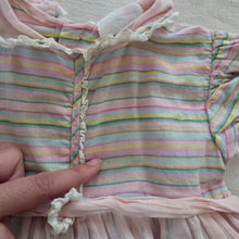 Load image into Gallery viewer, Vintage 50s/60s Dainty Striped Full Circle Dress 12-18 months
