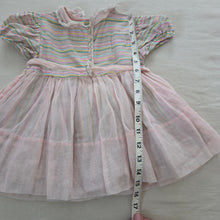 Load image into Gallery viewer, Vintage 50s/60s Dainty Striped Full Circle Dress 12-18 months
