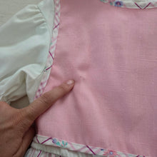 Load image into Gallery viewer, Vintage Floral Plaid Dress/Shirt Set kids 6 *flaws
