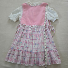 Load image into Gallery viewer, Vintage Floral Plaid Dress/Shirt Set kids 6 *flaws
