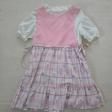 Load image into Gallery viewer, Vintage Floral Plaid Dress/Shirt Set kids 6 *flaws
