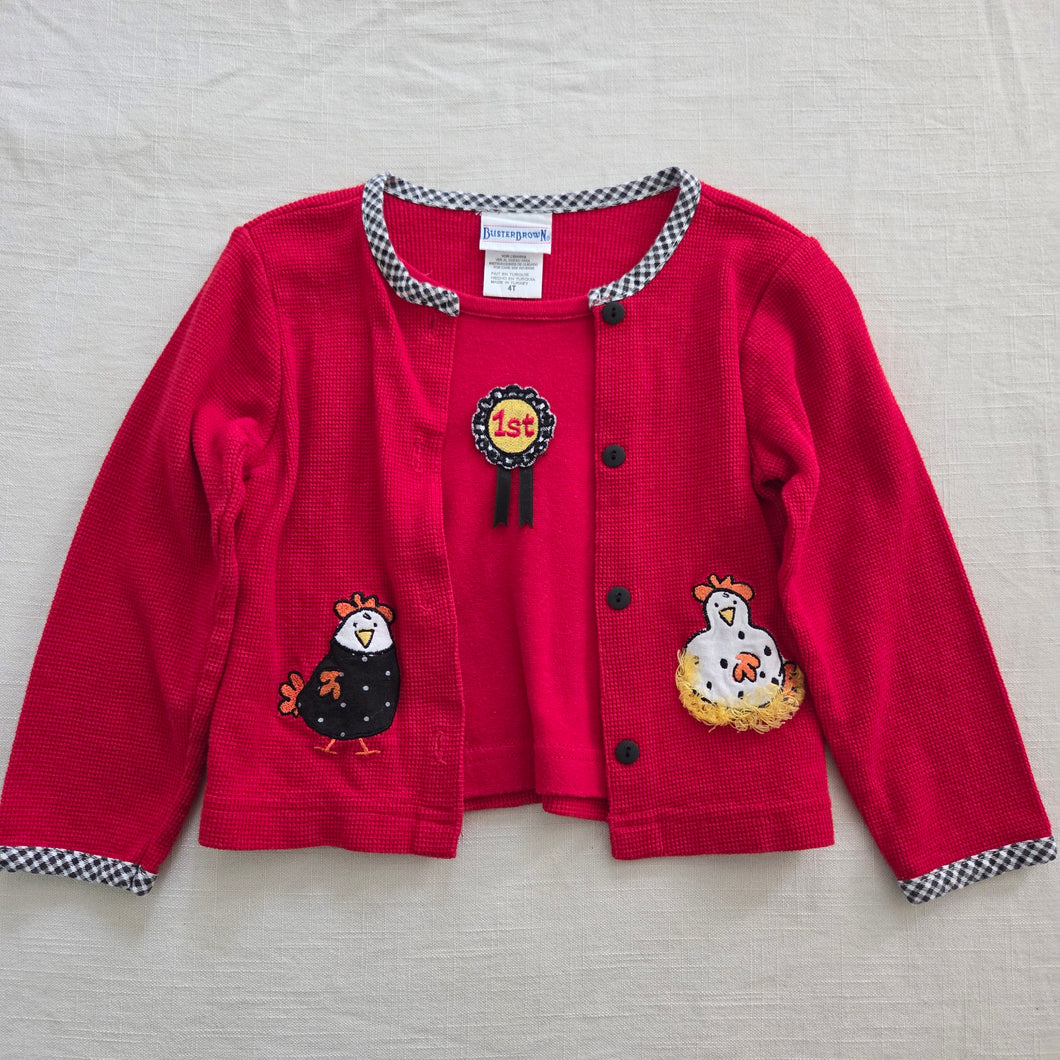Vintage Chickens Sweater/Shirt 4t
