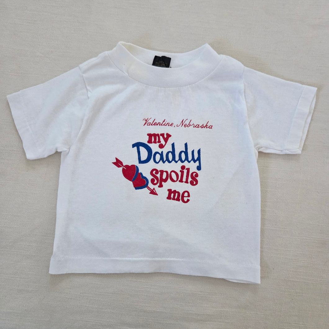 Vintage Valentine Nebraska Daddy's Love Tee 18 months