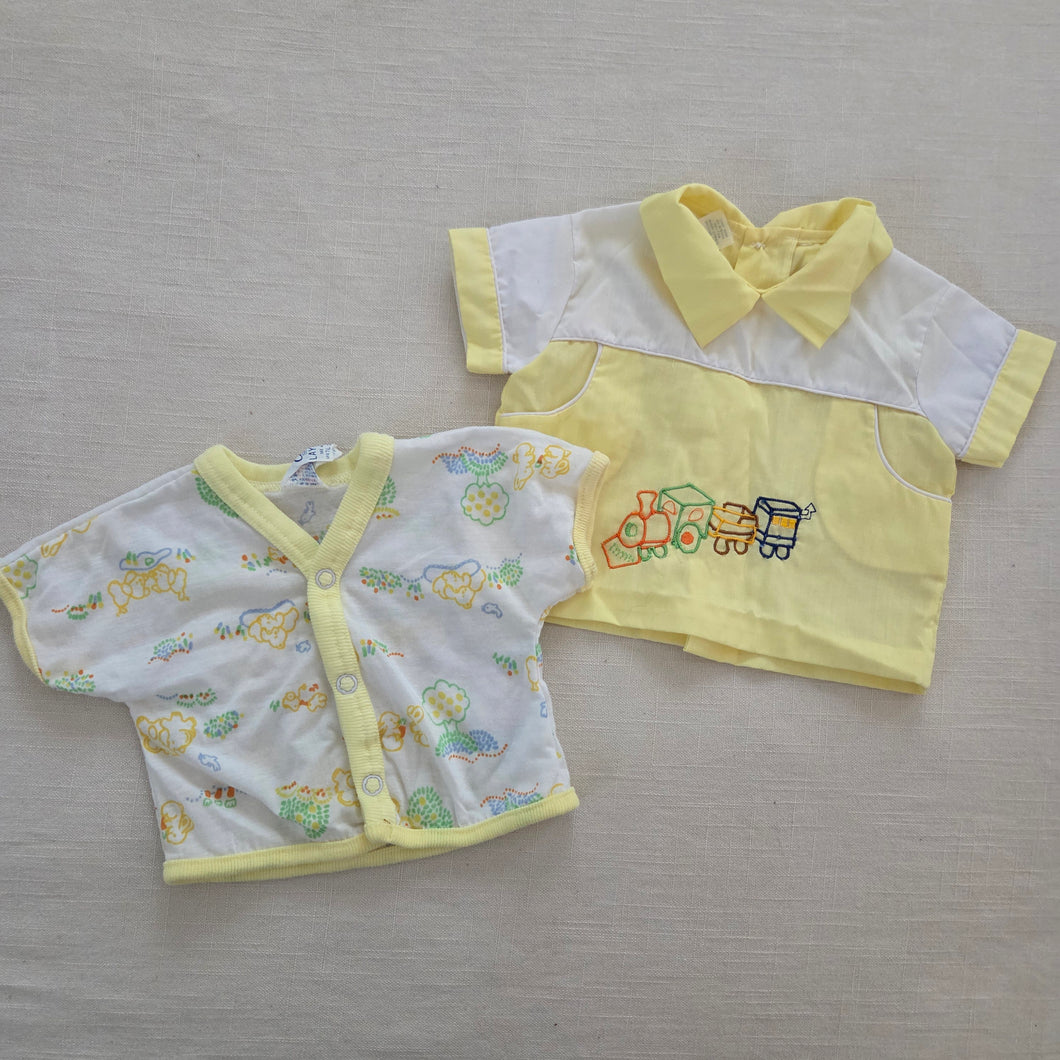 Vintage Yellow Shirts Bundle 0-3 months