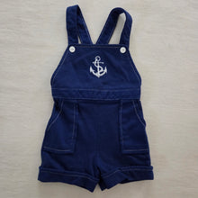 Load image into Gallery viewer, Vintage Anchor Navy Sunsuit 18-24 months
