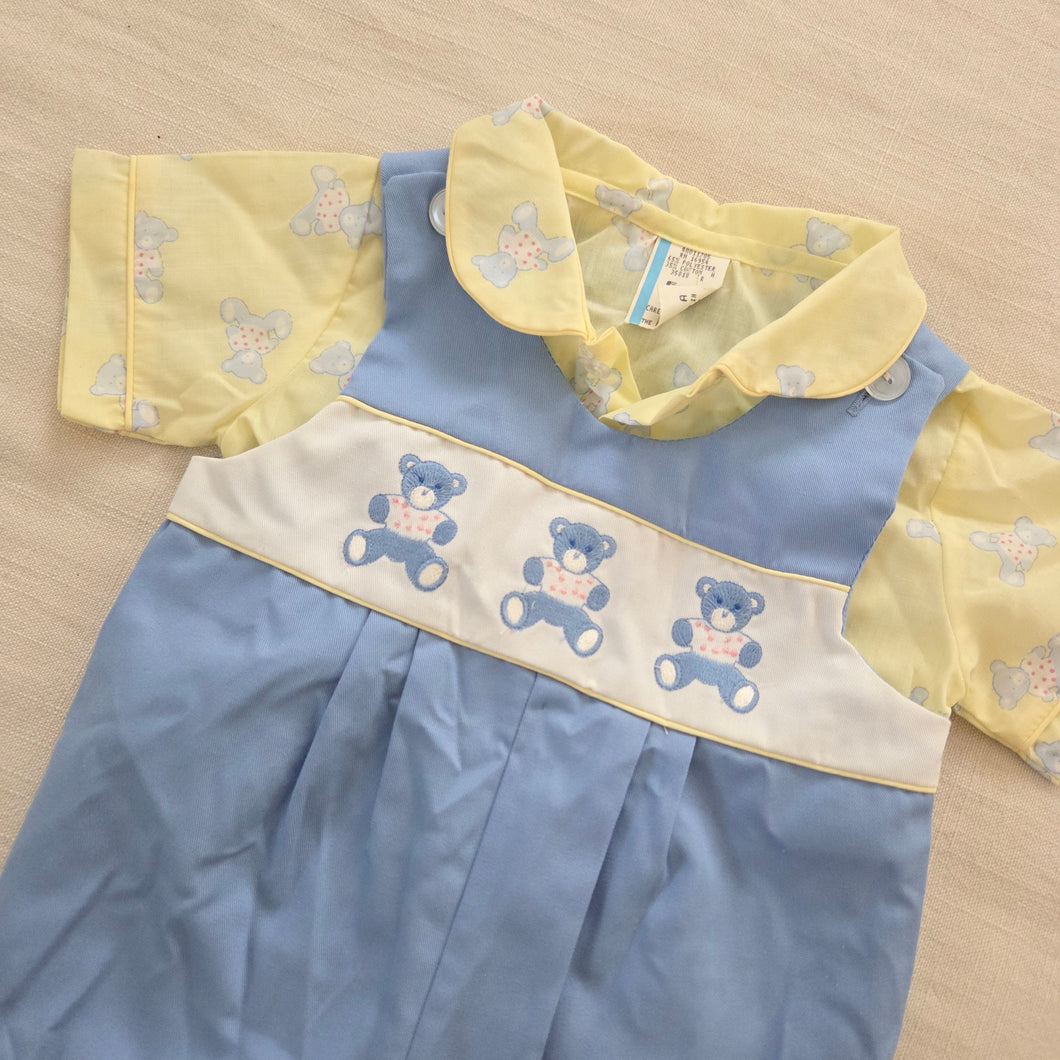 Vintage Bears Jon Jon + Shirt Matching Set 6-9 months