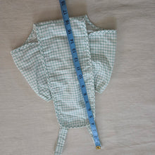 Load image into Gallery viewer, Vintage Green Grid Sunsuit 9-12 months
