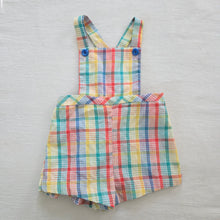 Load image into Gallery viewer, Vintage Rainbow Plaid Romper 9-12 months
