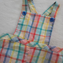 Load image into Gallery viewer, Vintage Rainbow Plaid Romper 9-12 months
