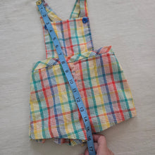 Load image into Gallery viewer, Vintage Rainbow Plaid Romper 9-12 months
