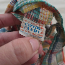 Load image into Gallery viewer, Vintage Rainbow Plaid Romper 9-12 months
