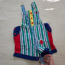 Load image into Gallery viewer, Vintage Colorful Striped Shortalls 6-9 months
