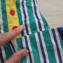 Load image into Gallery viewer, Vintage Colorful Striped Shortalls 6-9 months
