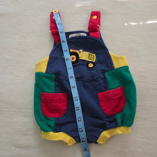 Load image into Gallery viewer, Vintage Gymboree Tractor Color Block Bubble 3-6 months
