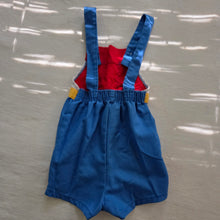 Load image into Gallery viewer, Vintage Primary Color Block Shortalls 12-18 months
