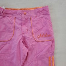 Load image into Gallery viewer, Y2k Adidas Pink/Orange Kapri Shorts/Pants kids 6
