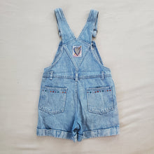 Load image into Gallery viewer, Vintage Veggies Denin Shortalls kids 7/8
