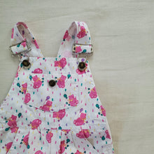 Load image into Gallery viewer, Vintage Pink Bears Shortalls 3-6 months
