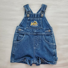 Load image into Gallery viewer, Vintage Bulldozer Shortalls 6-9 months
