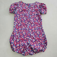 Load image into Gallery viewer, Vintage 70s Patriotic Floral Romper kids 14/16
