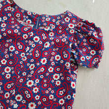 Load image into Gallery viewer, Vintage 70s Patriotic Floral Romper kids 14/16
