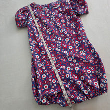 Load image into Gallery viewer, Vintage 70s Patriotic Floral Romper kids 14/16
