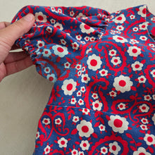 Load image into Gallery viewer, Vintage 70s Patriotic Floral Romper kids 14/16
