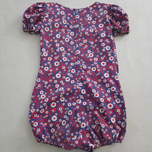 Load image into Gallery viewer, Vintage 70s Patriotic Floral Romper kids 14/16
