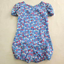 Load image into Gallery viewer, Vintage 70s Patriotic Floral Romper kids 14/16
