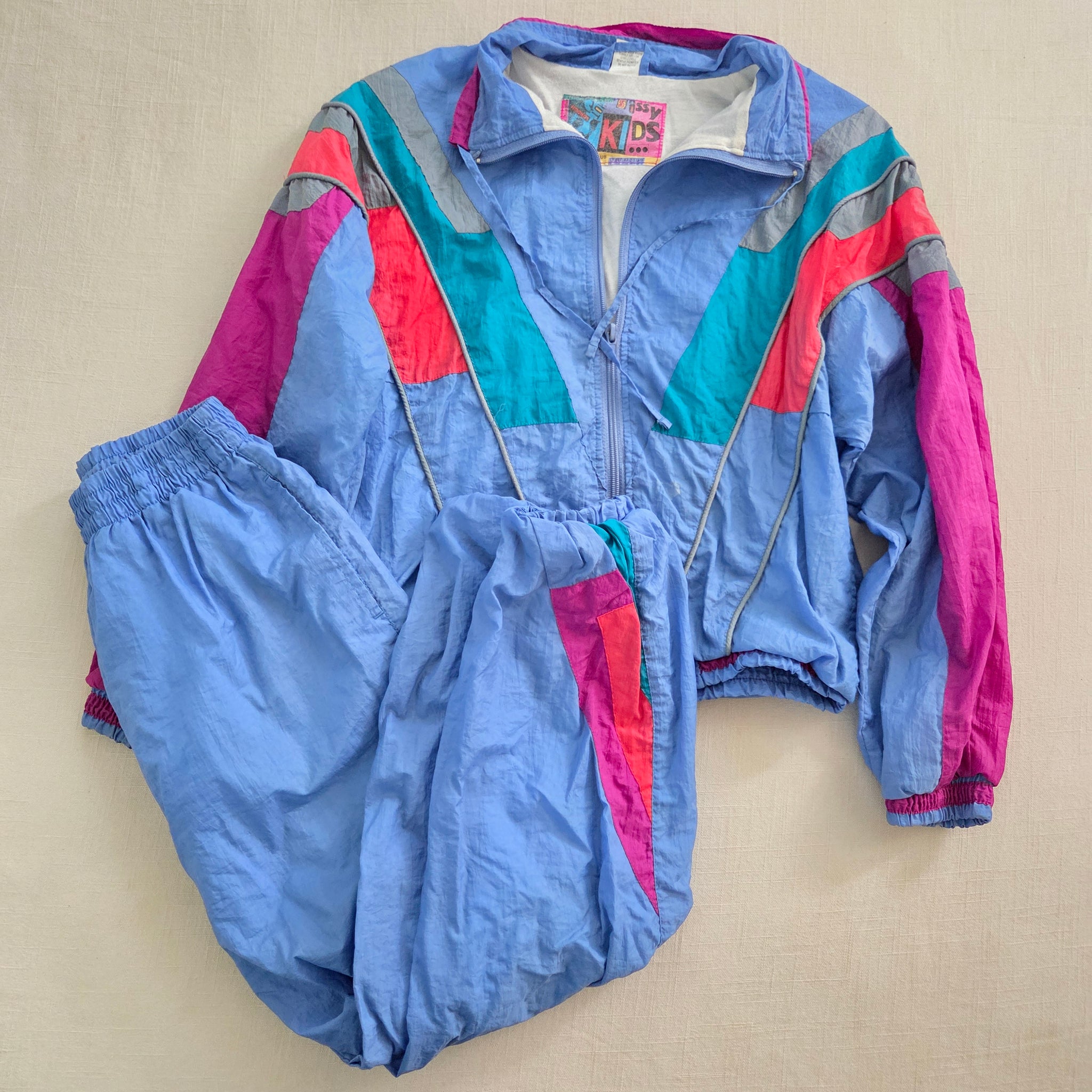 Vintage Color Block Windbreaker Set kids 10 – Nostalgic Baby Vintage