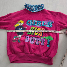 Load image into Gallery viewer, Vintage &quot;Girls Kick Butt&quot; Sweater kids 7/8
