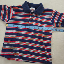 Load image into Gallery viewer, Vintage Navy/Red Striped Shirt 2t
