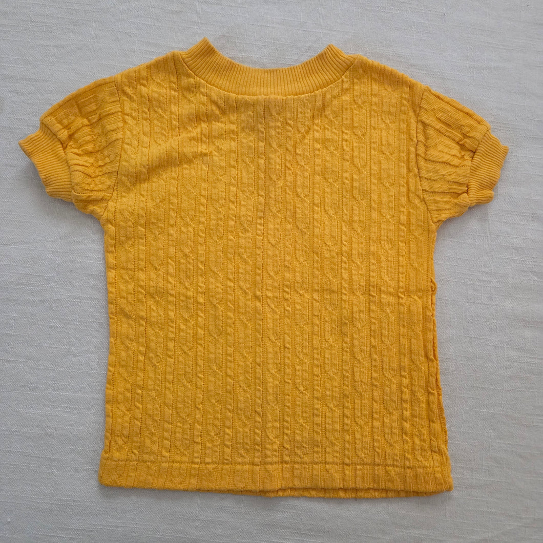 Vintage 70s Textured Mustard Shirt 3t