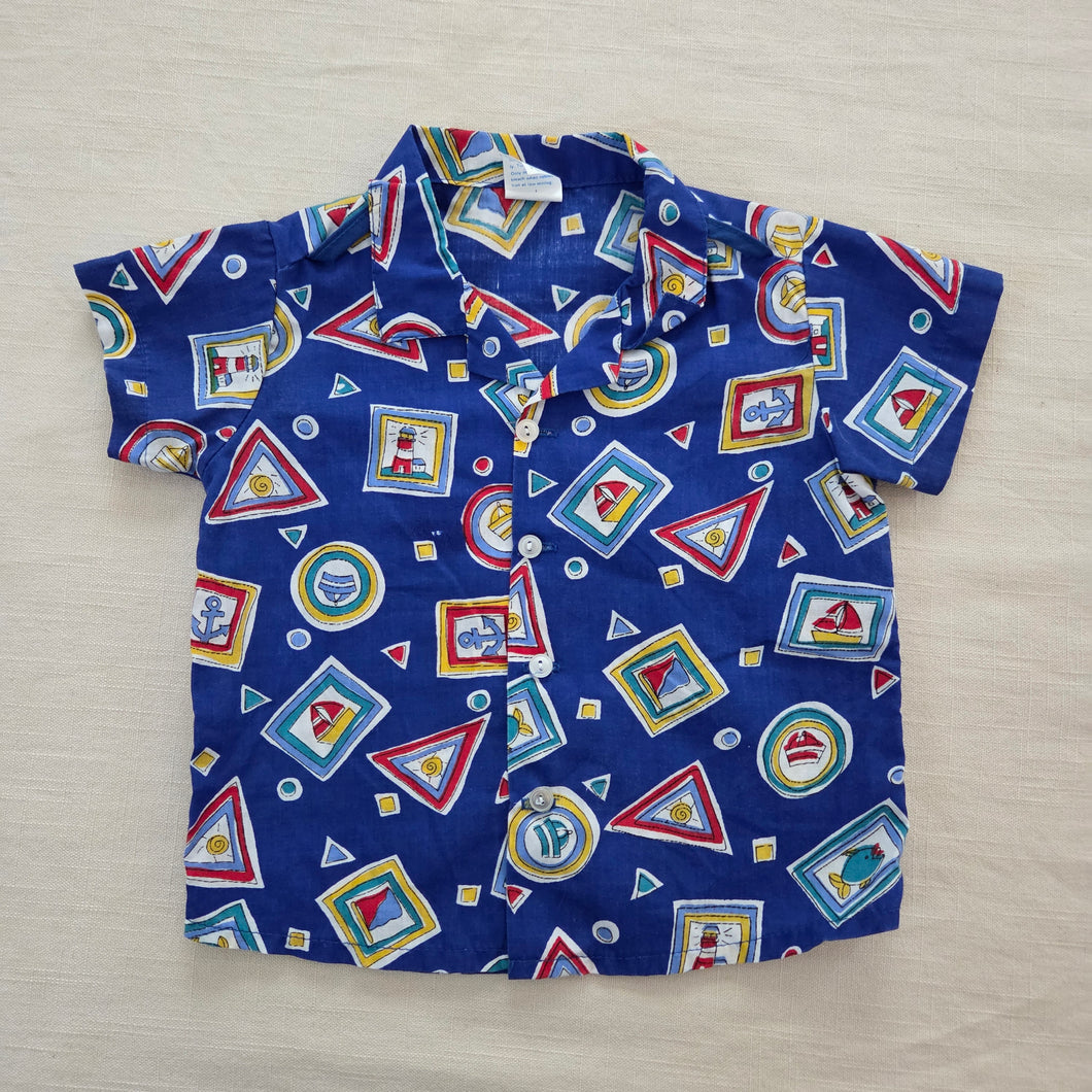Vintage Nautical Shapes Shirt 2t
