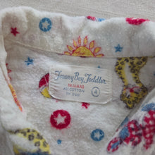 Load image into Gallery viewer, Vintage 60s Circus Theme Flannel PJ Top 18 kinths
