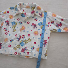 Load image into Gallery viewer, Vintage 60s Circus Theme Flannel PJ Top 18 kinths
