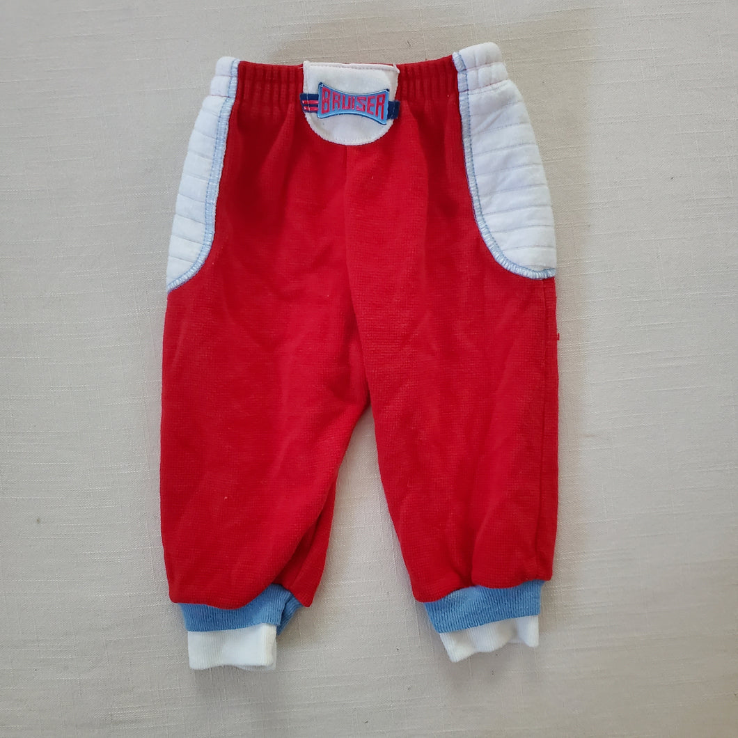 Vintage Red/White Jogger Pants 9-12 months