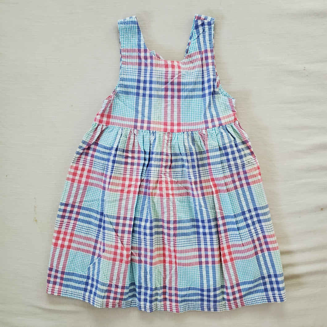 Vintage Healthtex Rainbow Plaid Dress 4t/5t