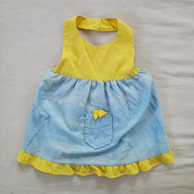 Load image into Gallery viewer, Vintage Yellow/Blue Halter Dress 9-12 months
