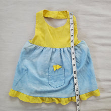 Load image into Gallery viewer, Vintage Yellow/Blue Halter Dress 9-12 months
