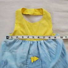Load image into Gallery viewer, Vintage Yellow/Blue Halter Dress 9-12 months
