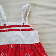 Load image into Gallery viewer, Vintage Red/White Floral Dress 5t
