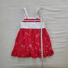 Load image into Gallery viewer, Vintage Red/White Floral Dress 5t

