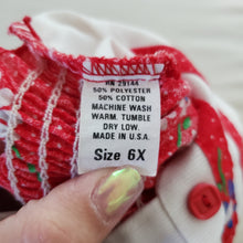 Load image into Gallery viewer, Vintage Red/White Floral Dress 5t
